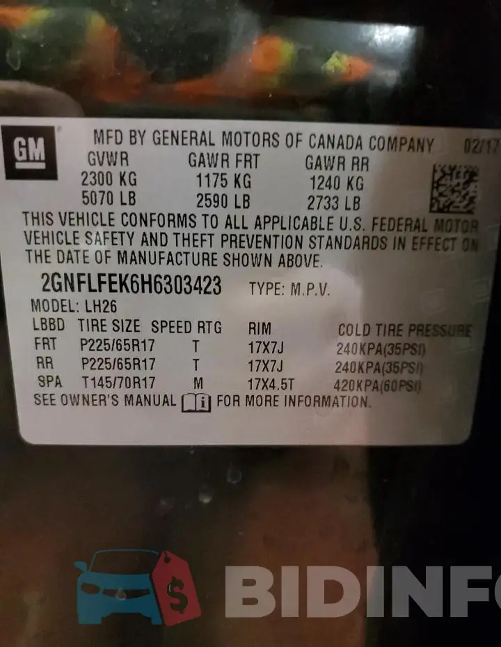 2GNFLFEK6H6303423 Photo# 13