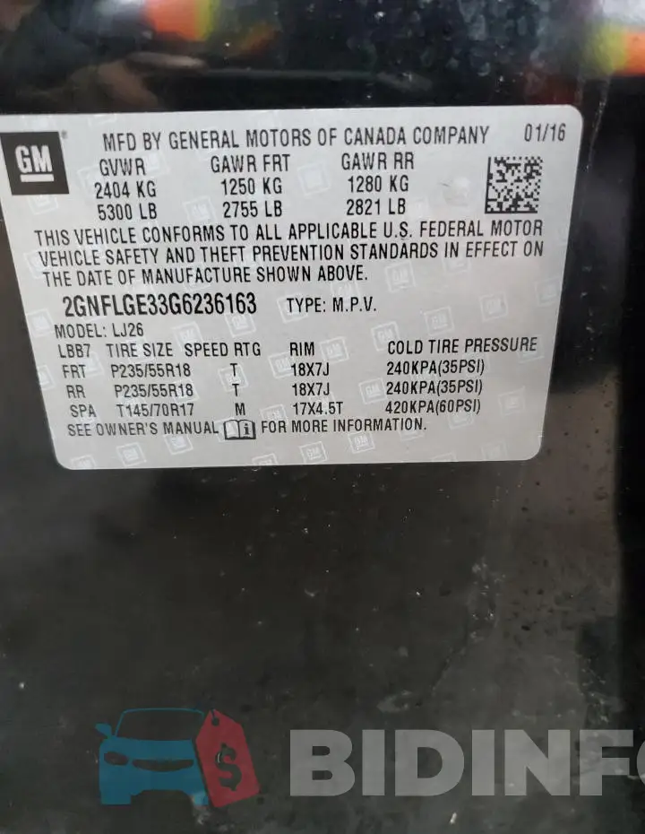2GNFLGE33G6236163 Photo# 12