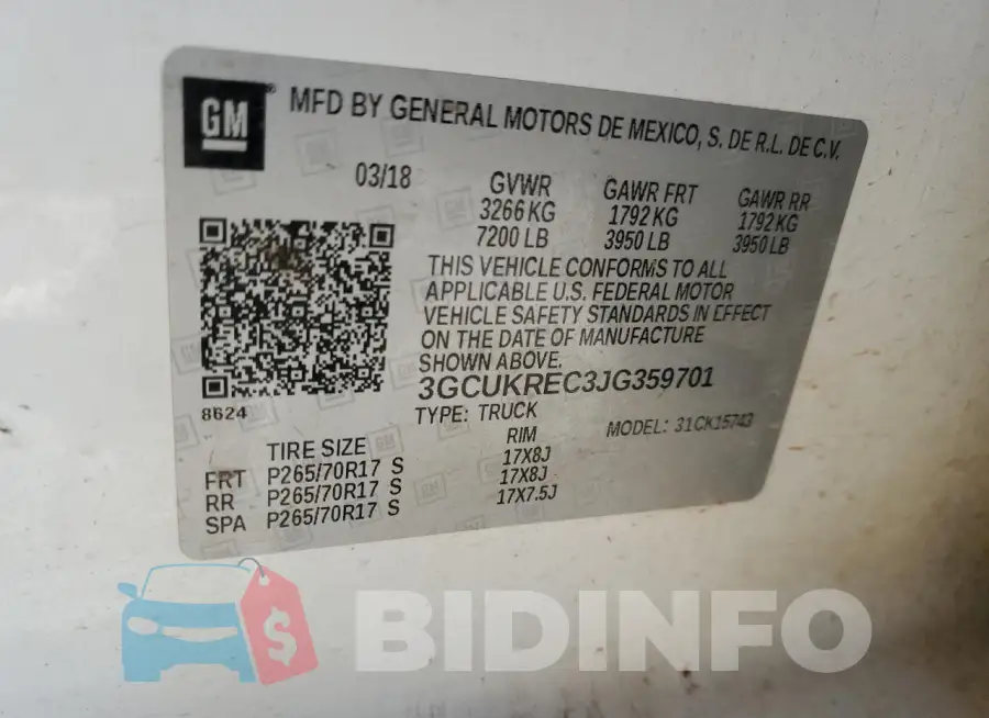 3GCUKREC3JG359701 Photo# 12