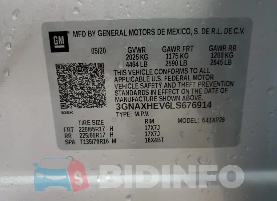 3GNAXHEV6LS676914 Photo# 13