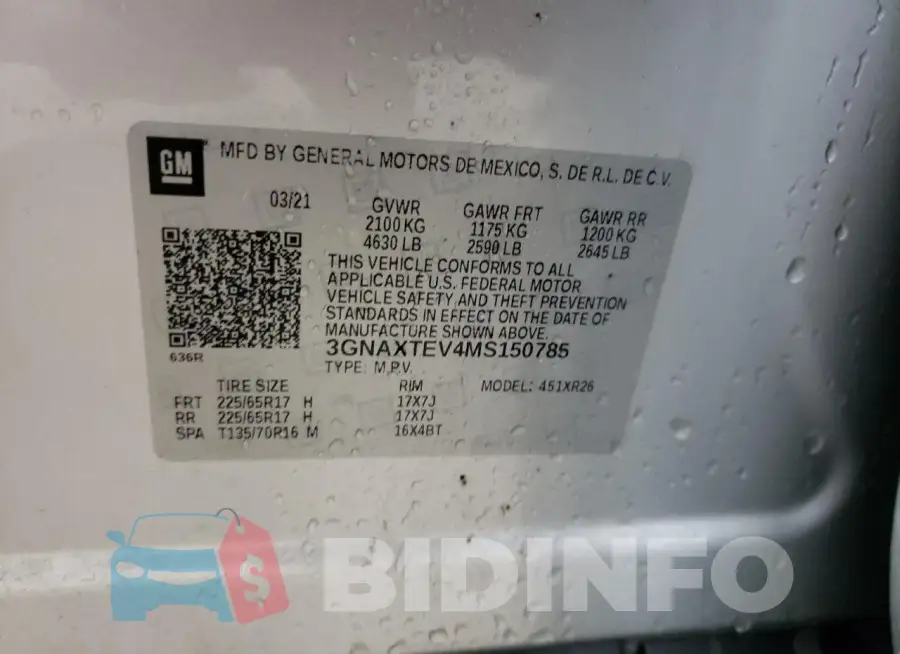 3GNAXTEV4MS150785 Photo# 13