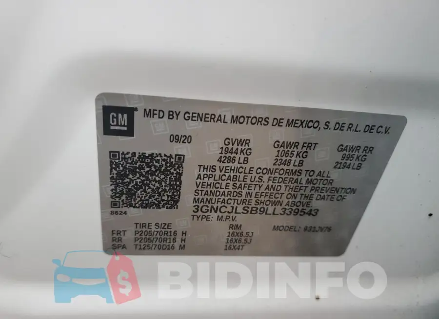 3GNCJLSB9LL339543 Photo# 13