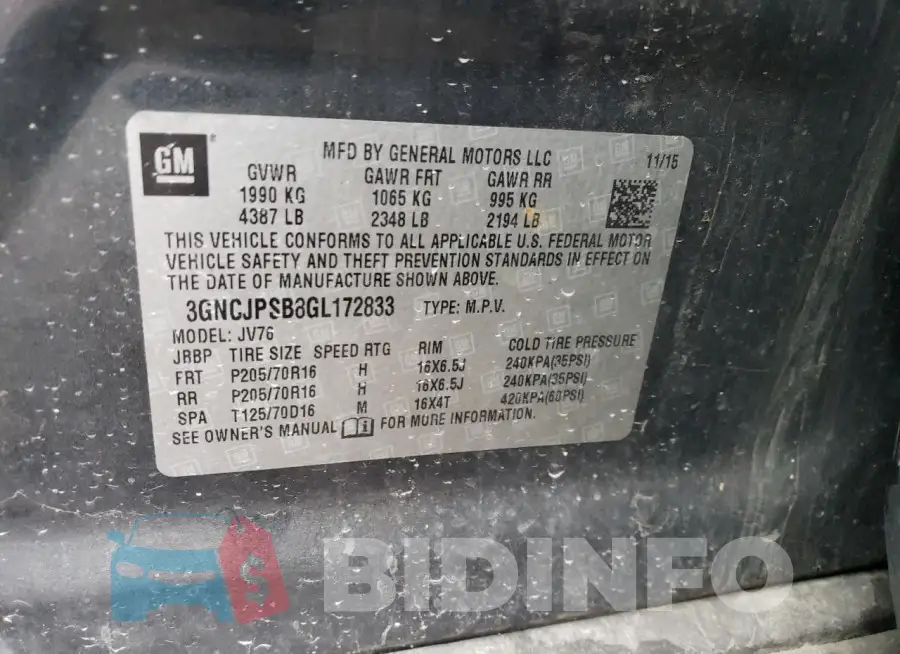 3GNCJPSB8GL172833 Photo# 12