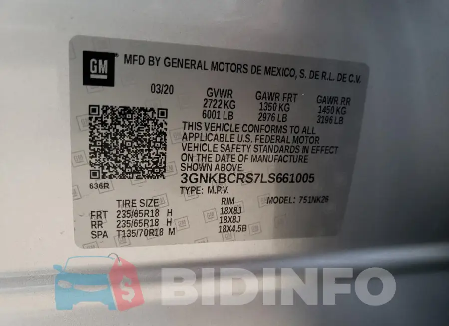 3GNKBCRS7LS661005 Photo# 14