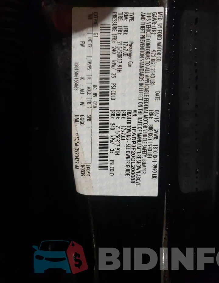1FADP3F20GL200088 Photo# 12