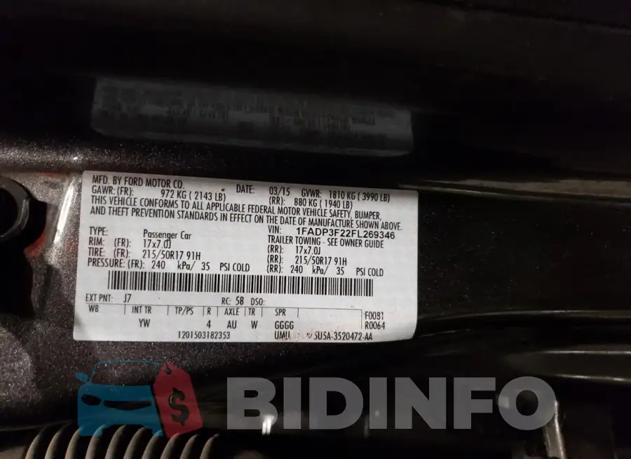 1FADP3F22FL269346 Photo# 13