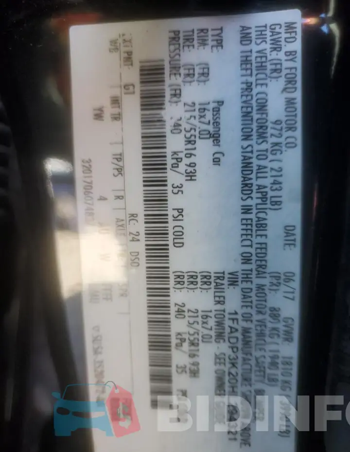 1FADP3K20HL294321 Photo# 12