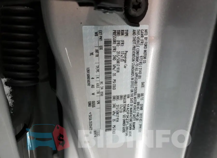 1FADP3K23FL360700 Photo# 12