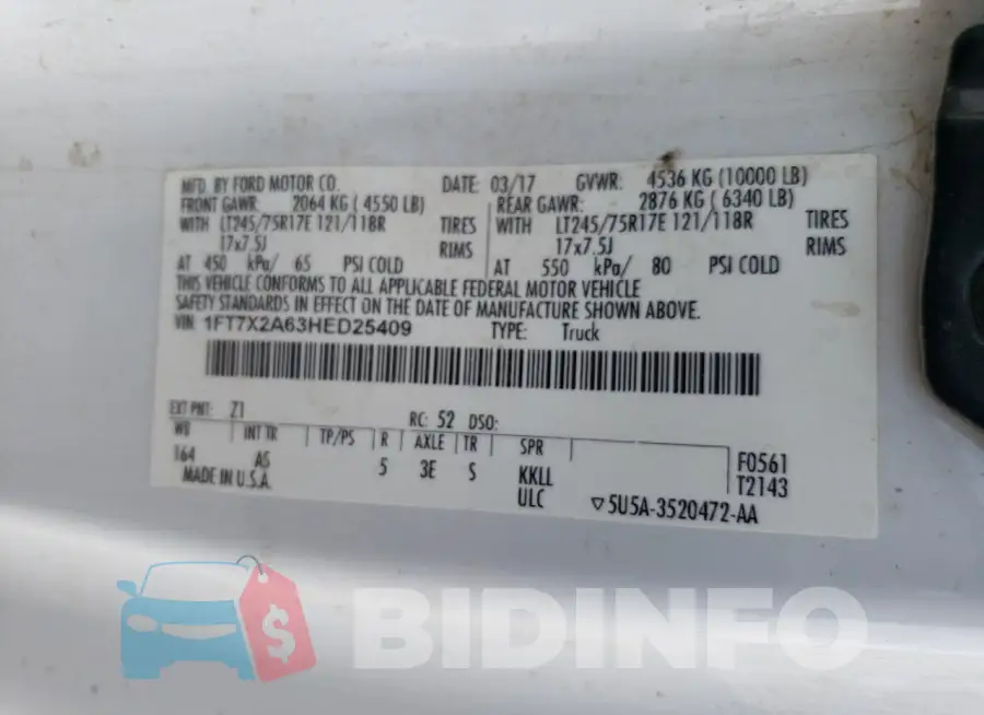 1FT7X2A63HED25409 Photo# 12
