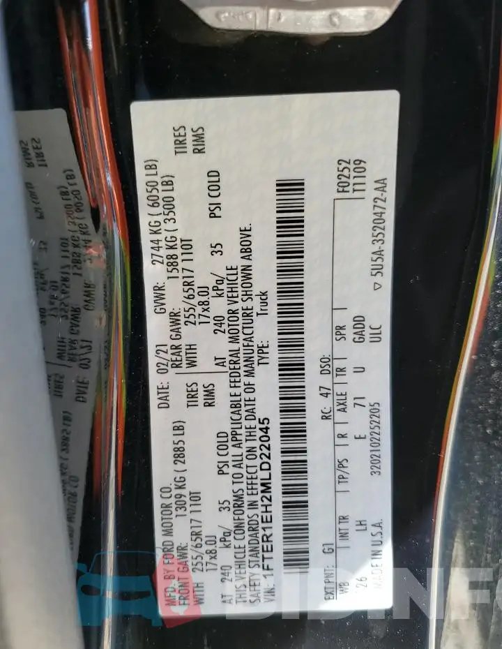 1FTER1EH2MLD22045 Photo# 12