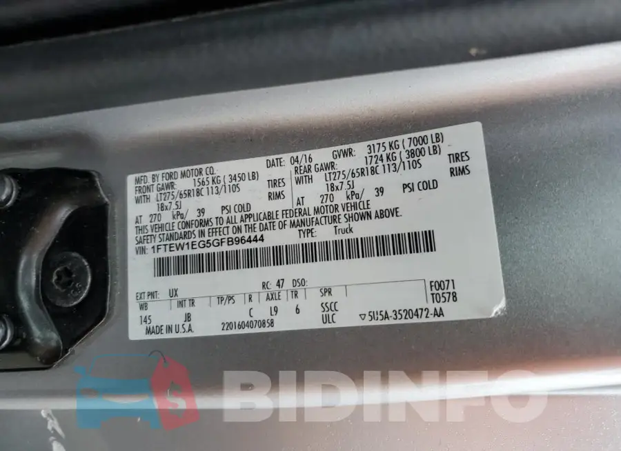 1FTEW1EG5GFB96444 Photo# 12