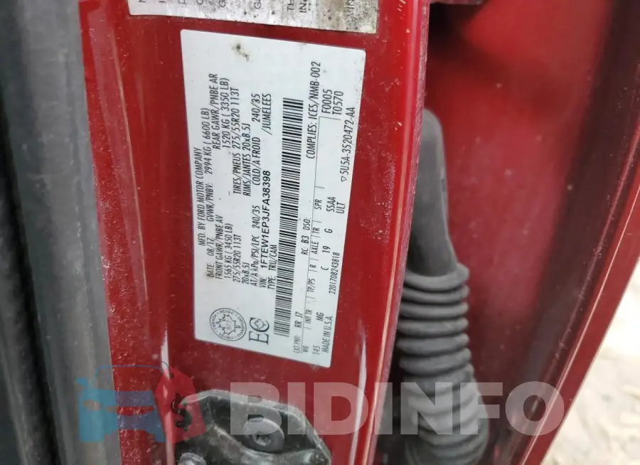 1FTEW1EP3JFA38398 Photo# 12