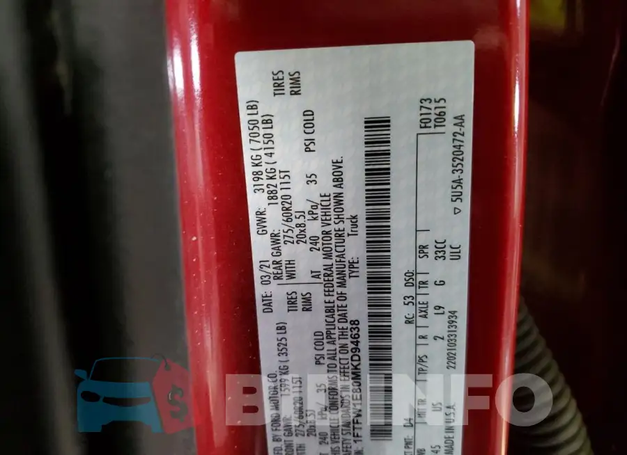 1FTFW1E80MKD94638 Photo# 12