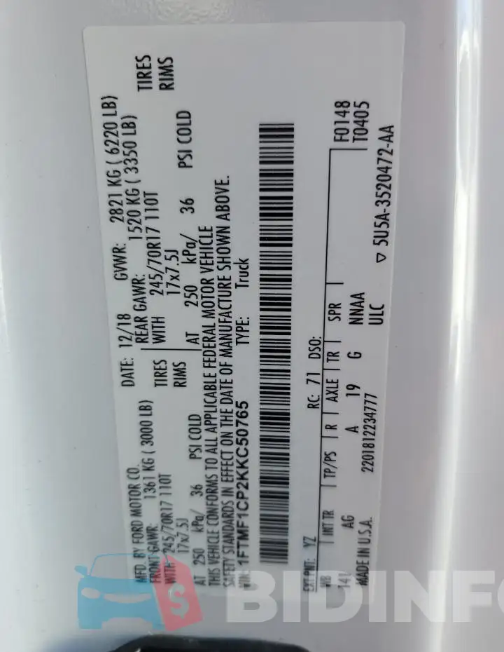 1FTMF1CP2KKC50765 Photo# 12