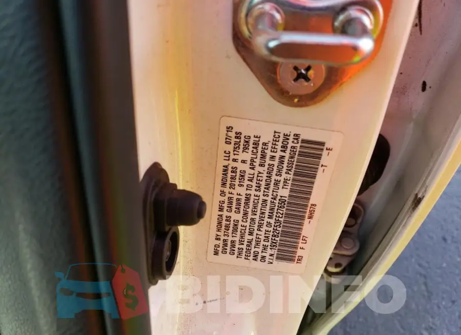 19XFB2F53FE276501 Photo# 12