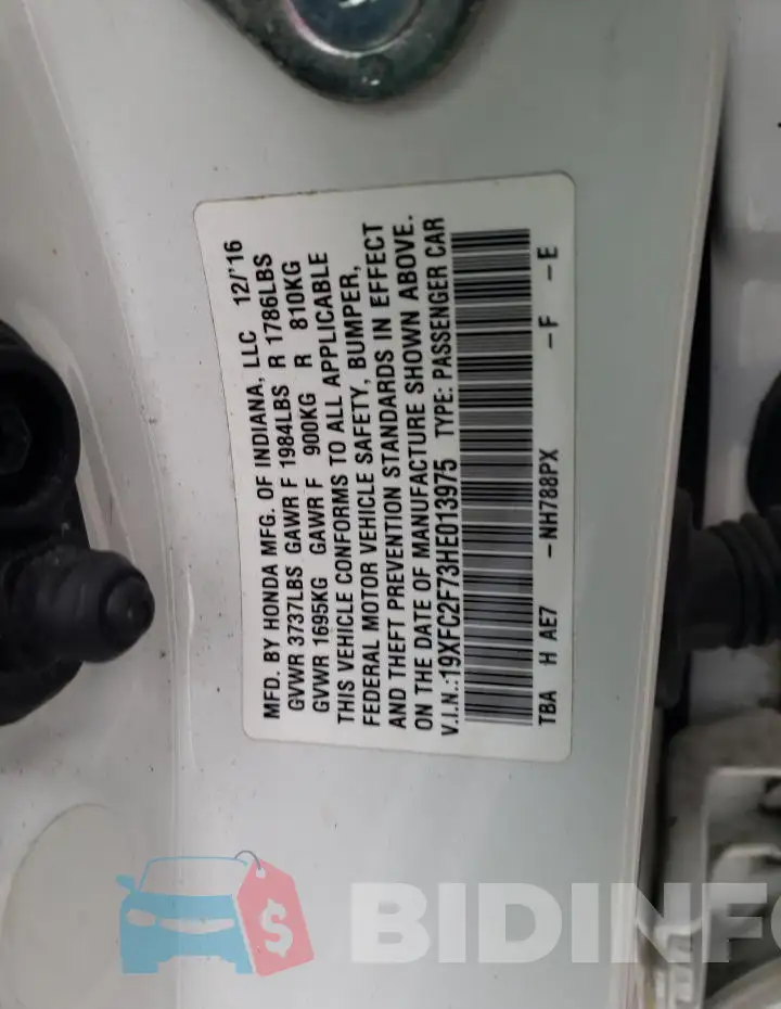 19XFC2F73HE013975 Photo# 12