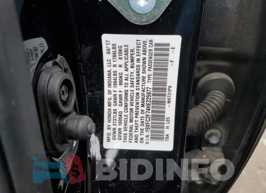 19XFC2F74HE225977 Photo# 12