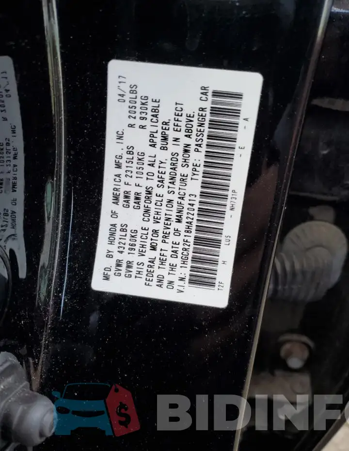 1HGCR2F18HA220413 Photo# 12