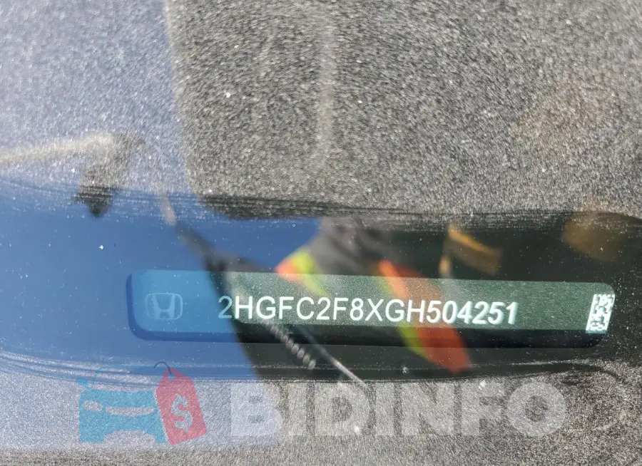 2HGFC2F8XGH504251 Photo# 12
