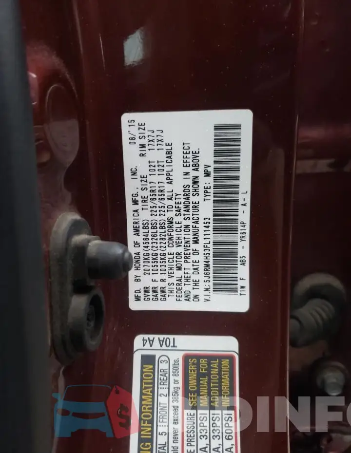 5J6RM4H53FL111453 Photo# 13