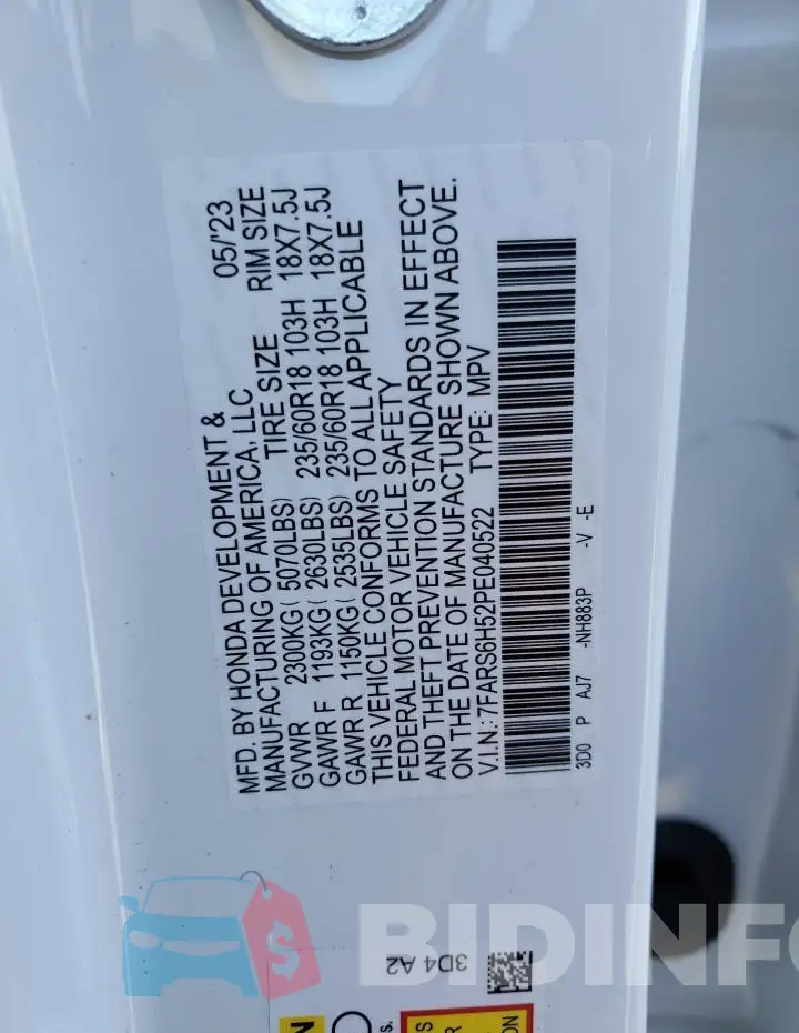 7FARS6H52PE040522 Photo# 13