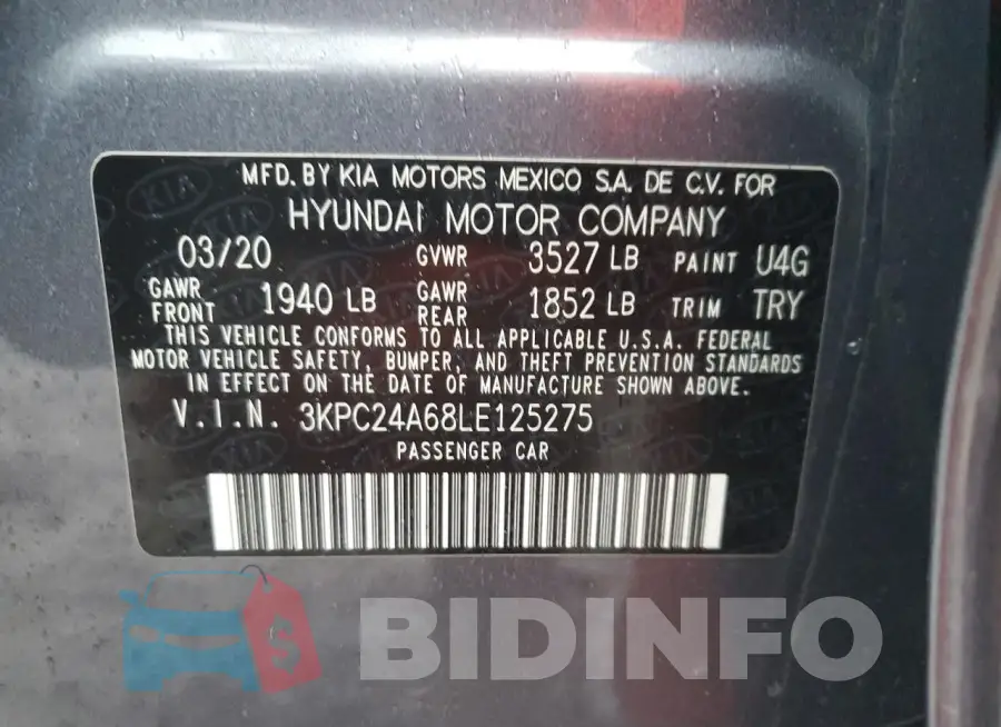 3KPC24A68LE125275 Photo# 12