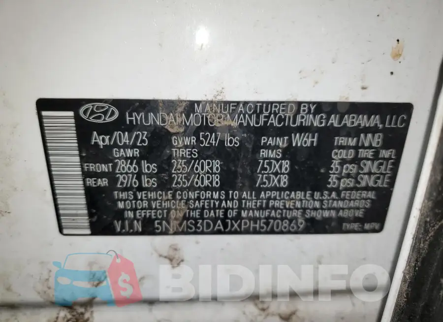 5NMS3DAJXPH570869 Photo# 14