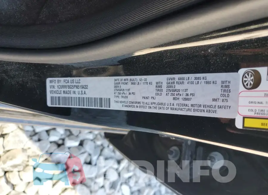 1C6RRFBG5PN519432 Photo# 12