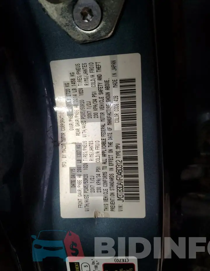 JM3TB3DAXF0460312 Photo# 14