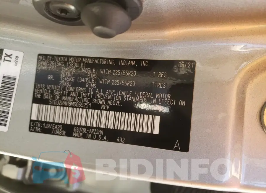 5TDJZRAH8MS069251 Photo# 14