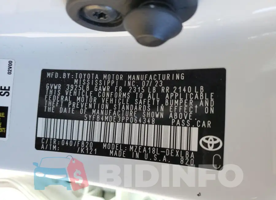 5YFB4MDE3PP064348 Photo# 13