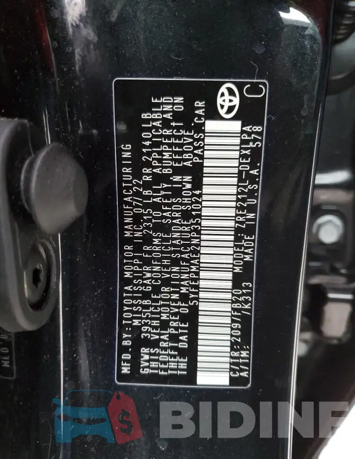 5YFEPMAE2NP351024 Photo# 12