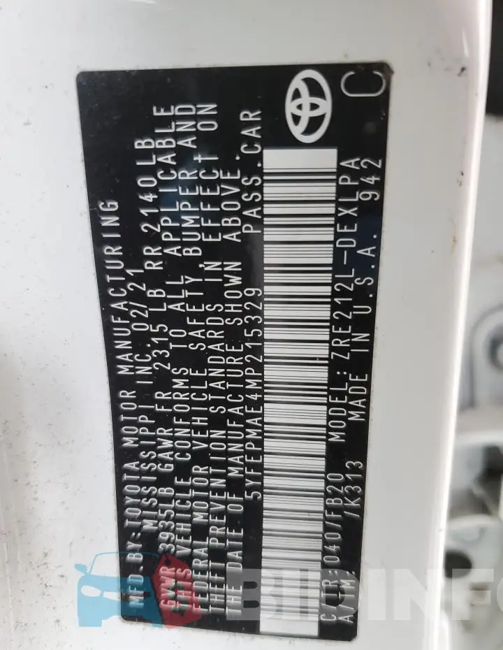 5YFEPMAE4MP215329 Photo# 12