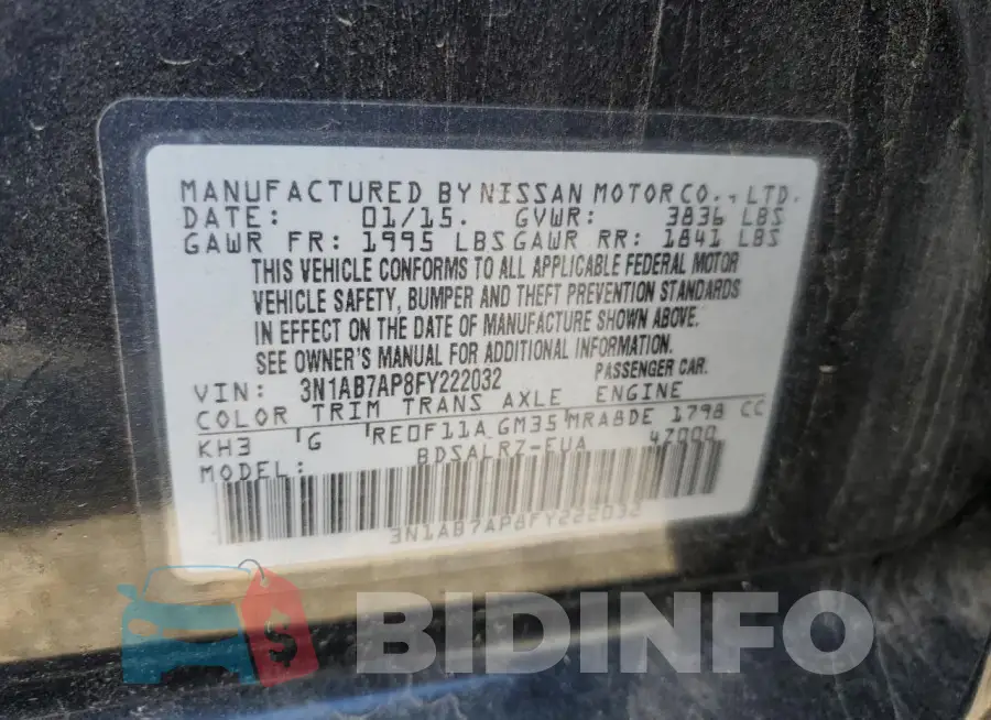 3N1AB7AP8FY222032 Photo# 12