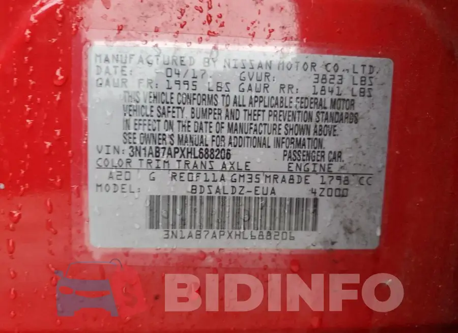 3N1AB7APXHL688206 Photo# 12