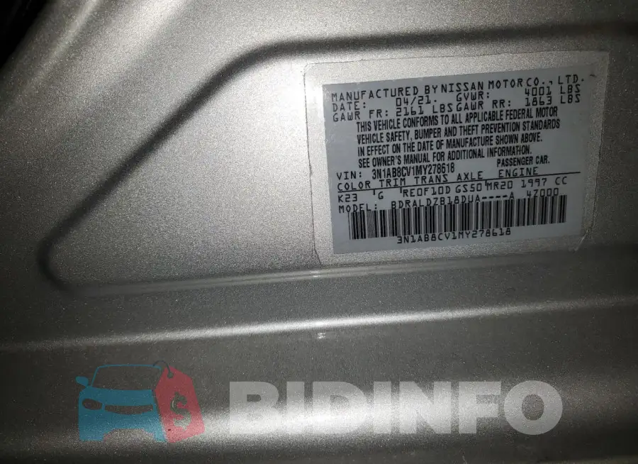 3N1AB8CV1MY278618 Photo# 12