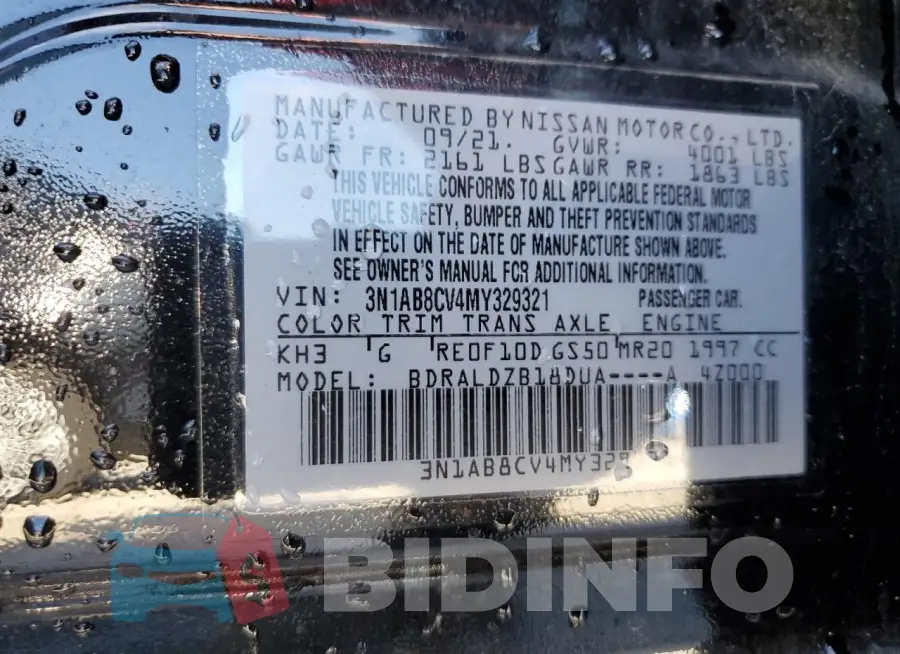 3N1AB8CV4MY329321 Photo# 13