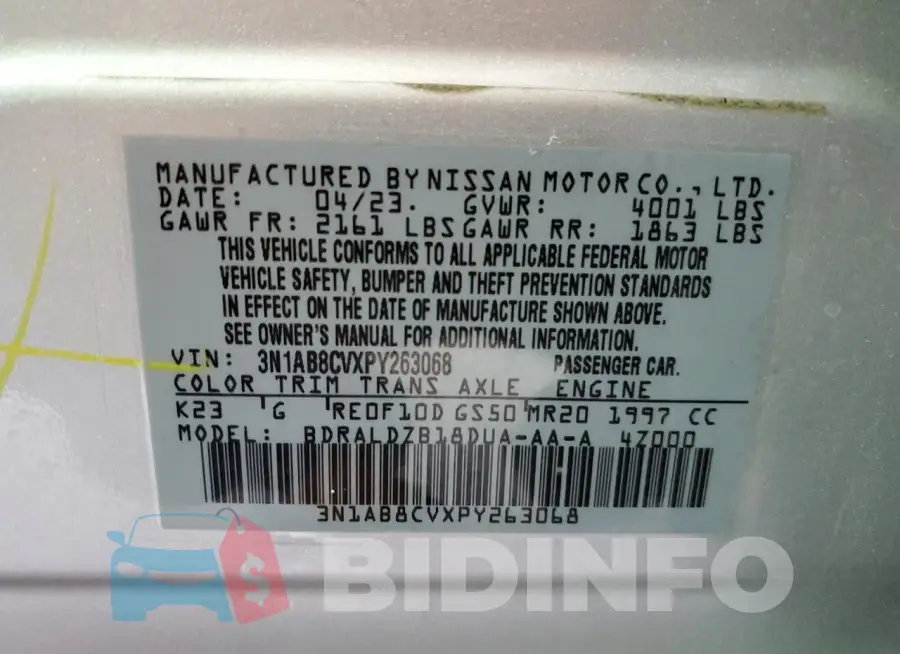 3N1AB8CVXPY263068 Photo# 13
