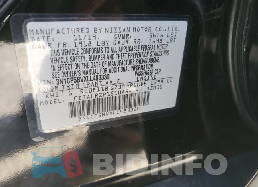 3N1CP5BVXLL483330 Photo# 13
