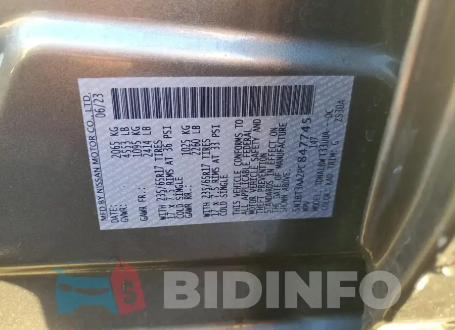 5N1BT3AA2PC847745 Photo# 13