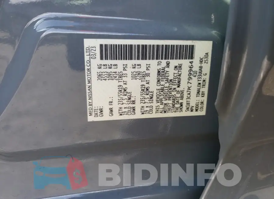 5N1BT3CA7PC799964 Photo# 13