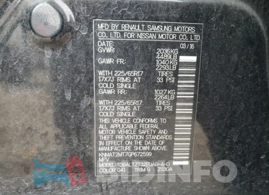 KNMAT2MT7GP672599 Photo# 13