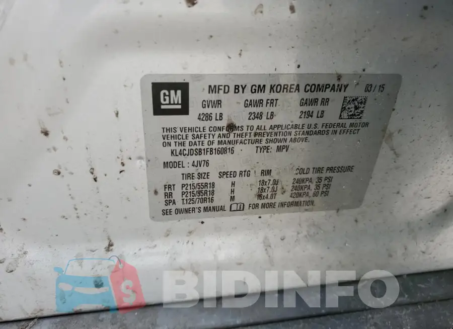 KL4CJDSB1FB160816 Photo# 12