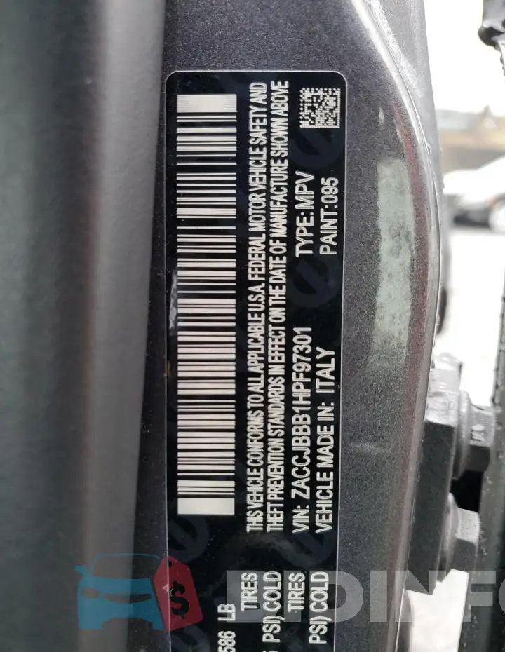 ZACCJBBB1HPF97301 Photo# 12