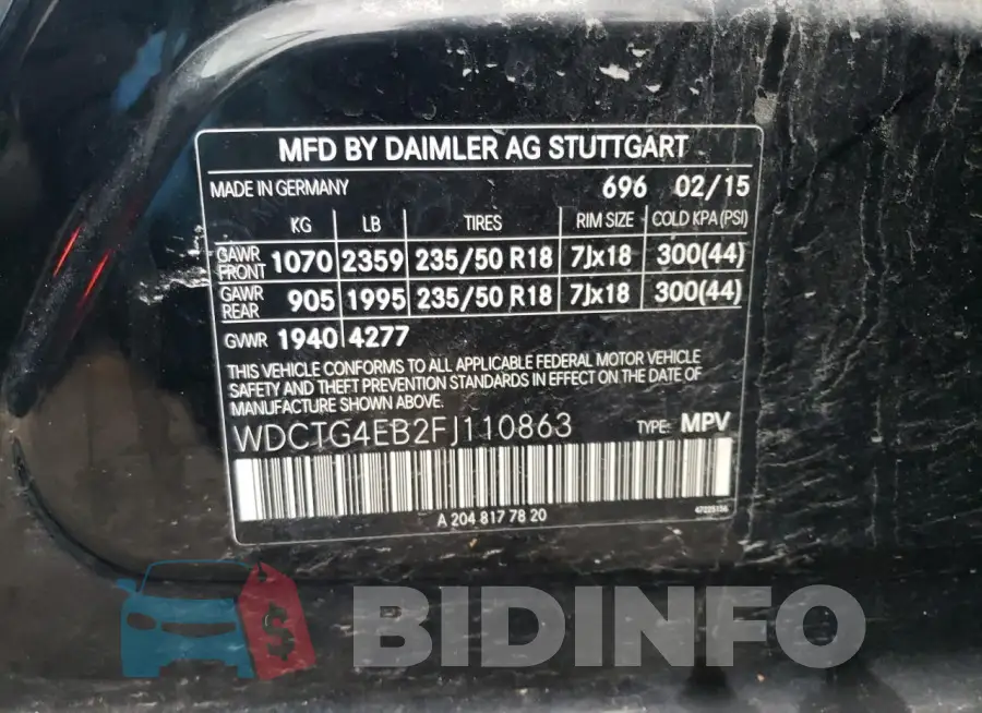 WDCTG4EB2FJ110863 Photo# 12