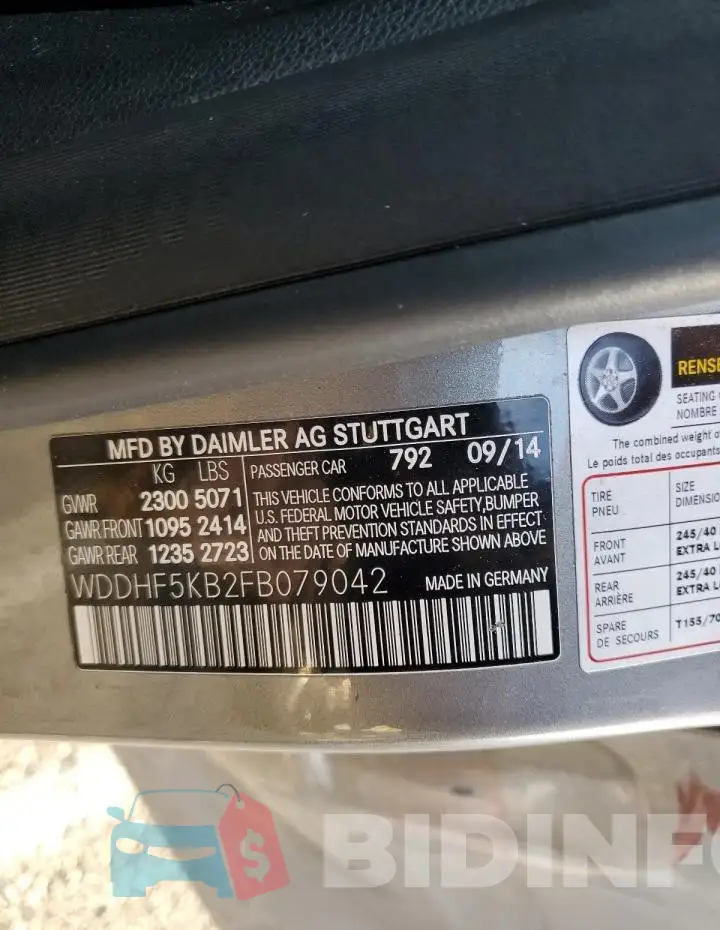 WDDHF5KB2FB079042 Photo# 12