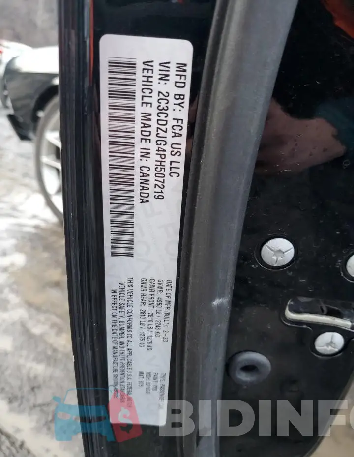 2C3CDZJG4PH507219 Photo# 12