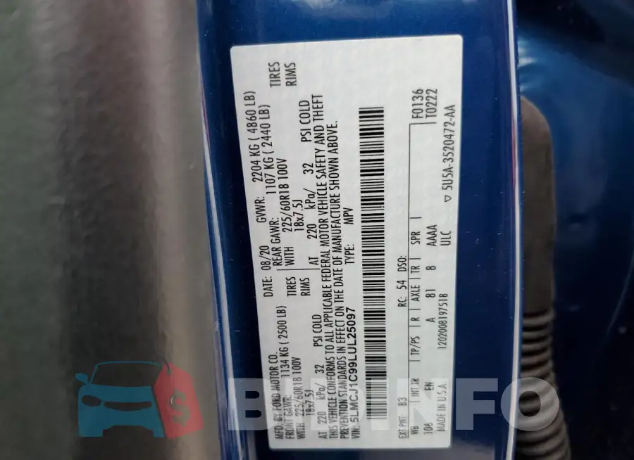 5LMCJ1C99LUL25097 Photo# 13