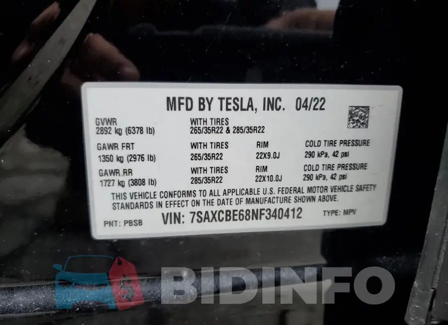 7SAXCBE68NF340412 Photo# 12