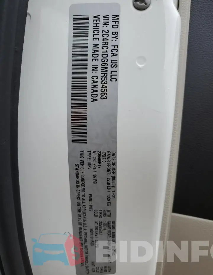 2C4RC1DG6MR534563 Photo# 14